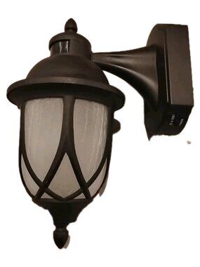Outdoor Porch Light Motion Sensor Wall Light Black Outdoor Fixture Not Tested